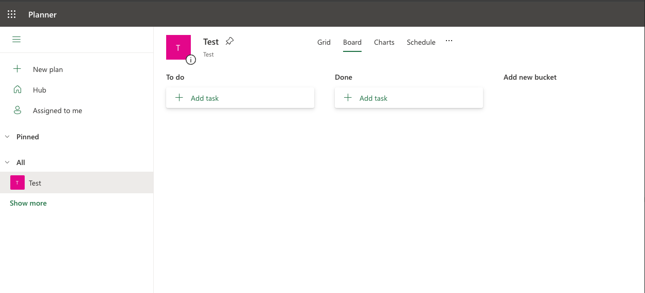 Planner Bucket status values matching Microsoft Planner buckets
