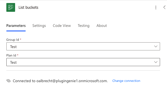 List buckets action in Power Automate